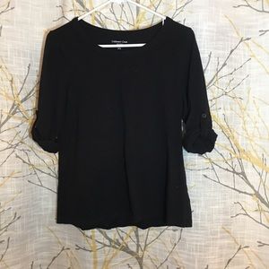 Coldwater Creek Black Shirt 3/4 length sleeves